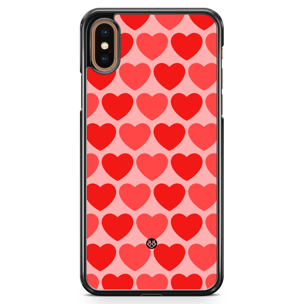 iPhone XS Max Case - Red Hearts