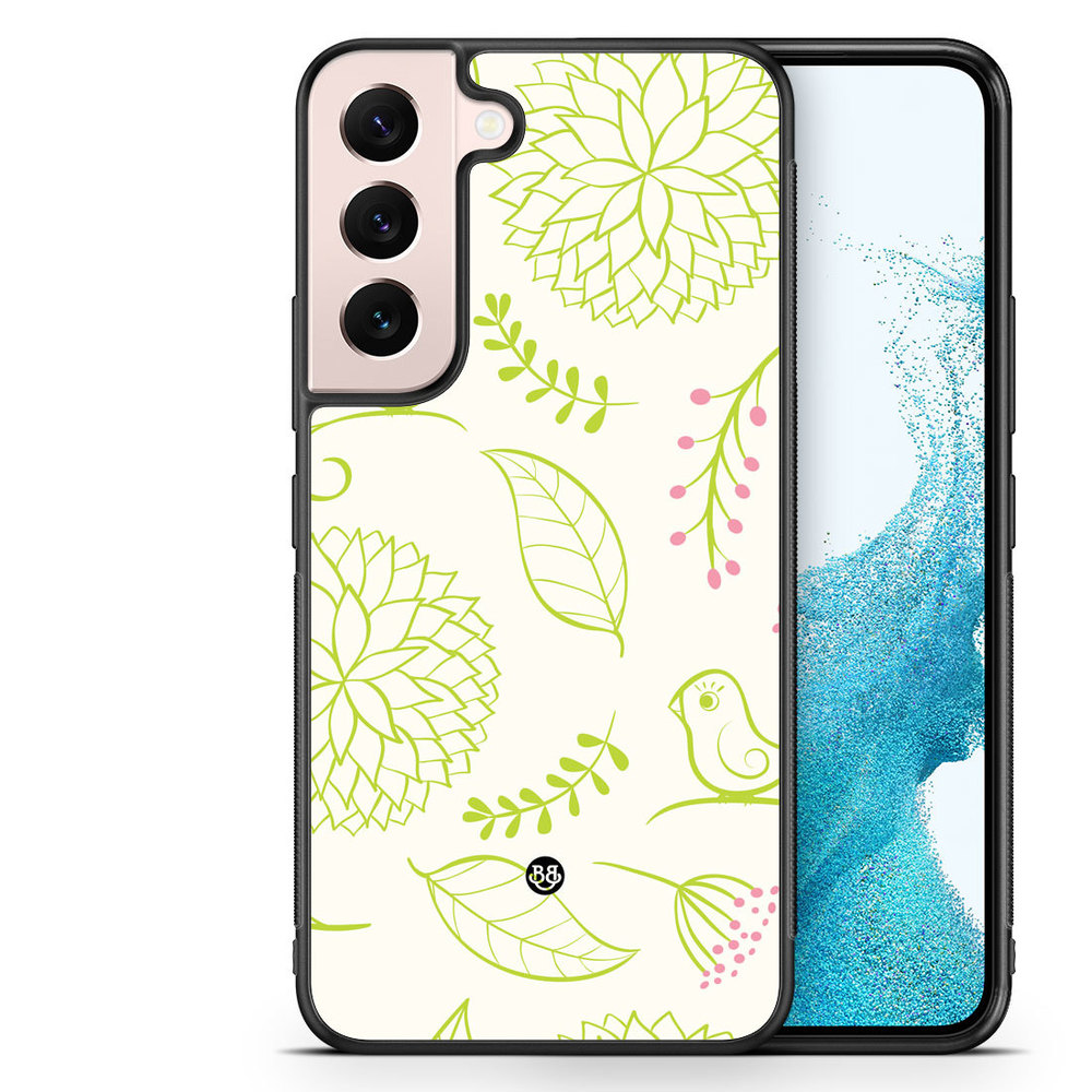 Samsung Galaxy S22 5G Case - Blomster Grön