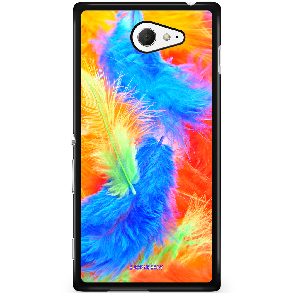 Sony Xperia M2 Aqua Case - Easter Feathers