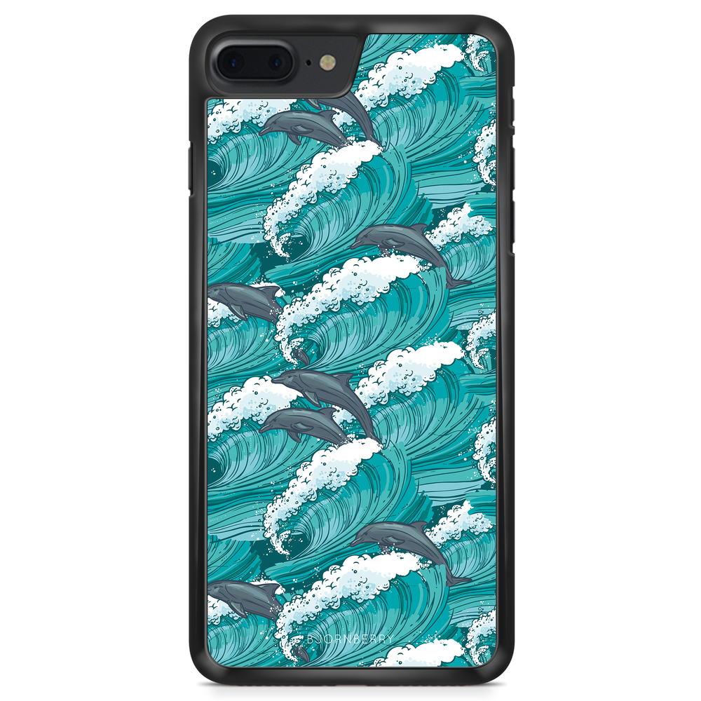 iPhone 8 Plus Case - Waves And Dolphins