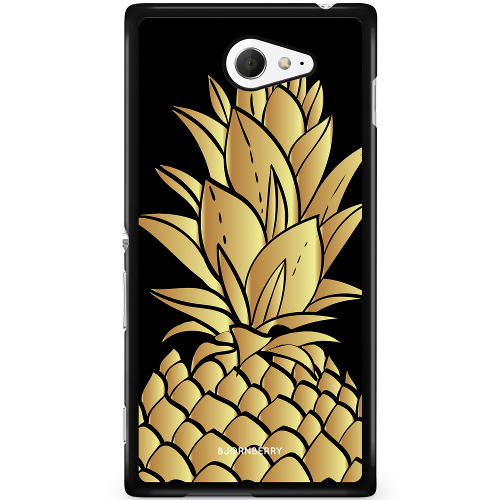 Sony Xperia M2 Aqua Case - Gold Pineapple