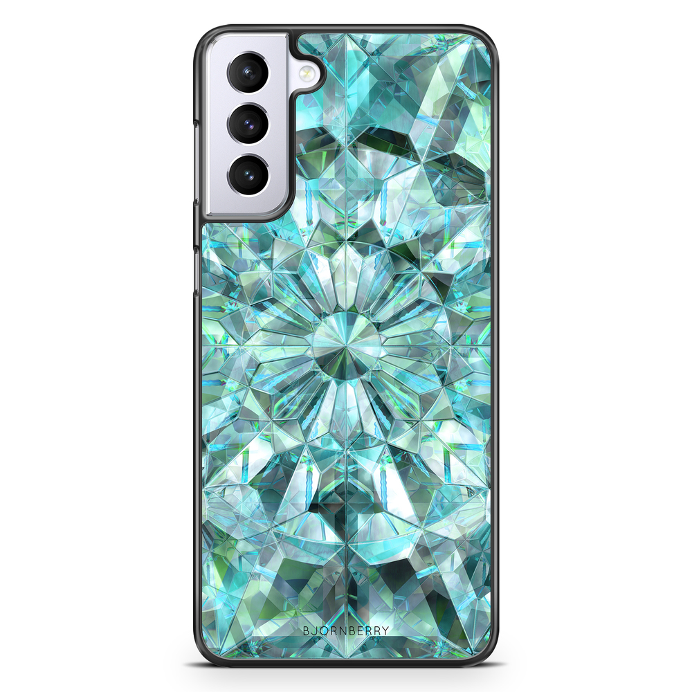 Samsung Galaxy S21 Plus Case - Green Crystals