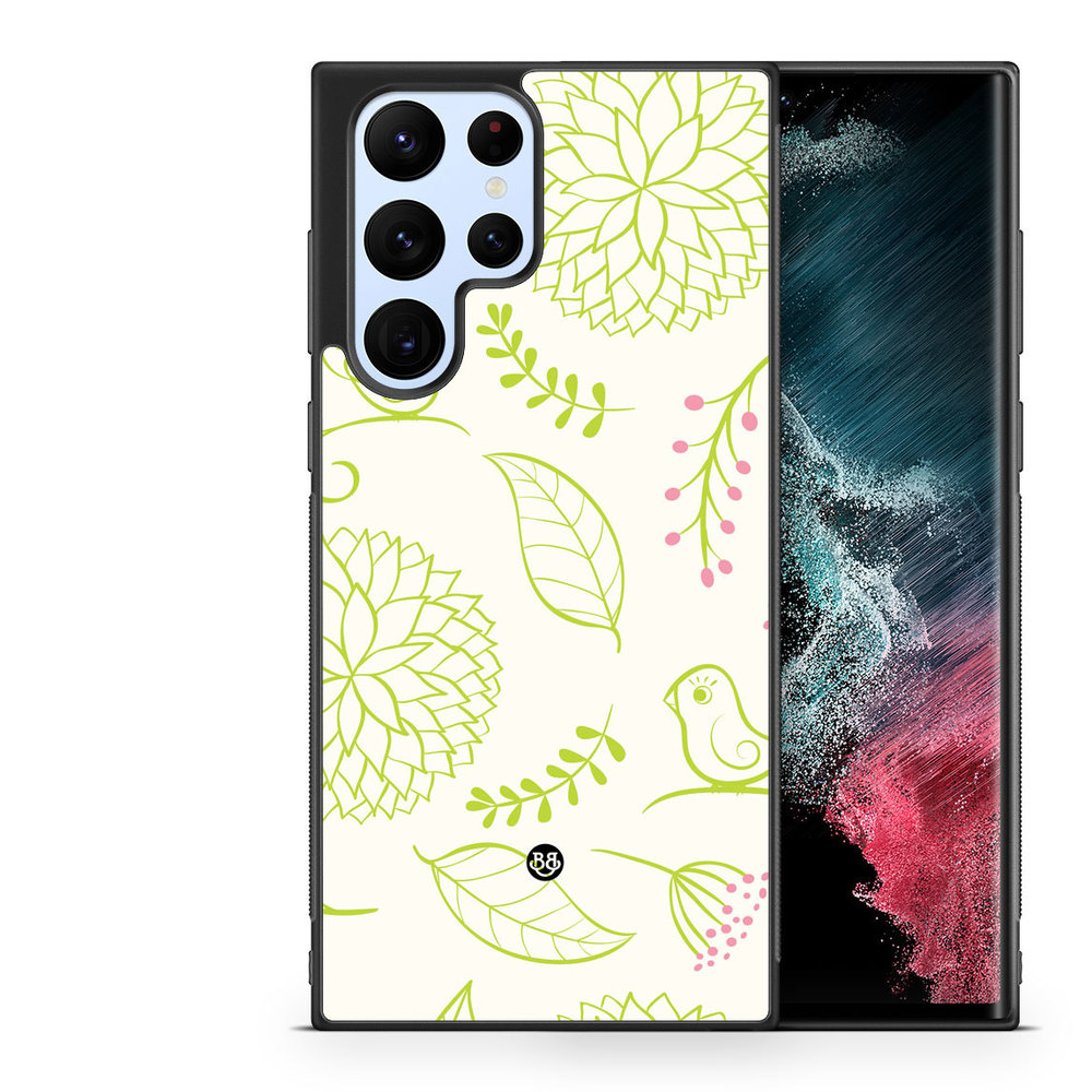 Samsung Galaxy S23 Ultra 5G Case - Green Floral