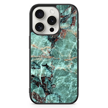 iPhone 15 Pro Skal - Grön Marmor