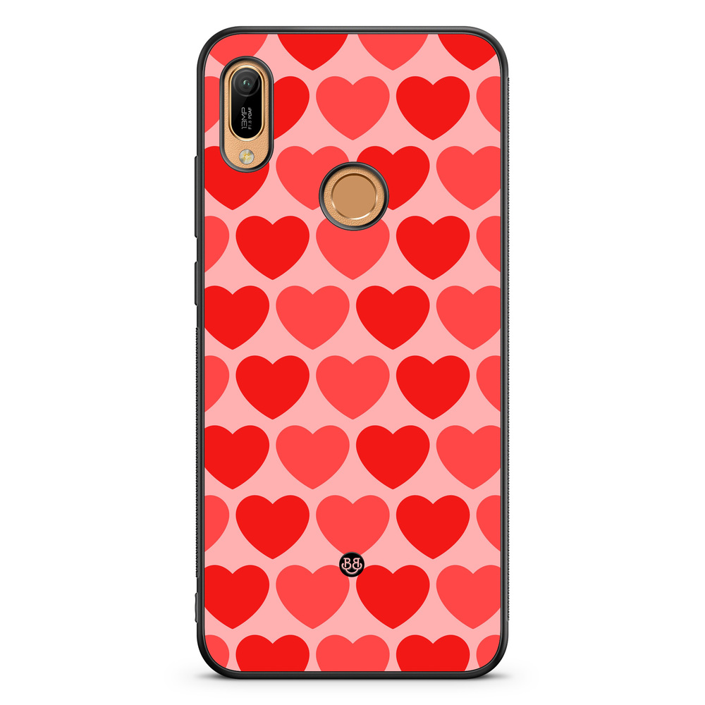 Huawei Y6 2019 Case - Red Hearts