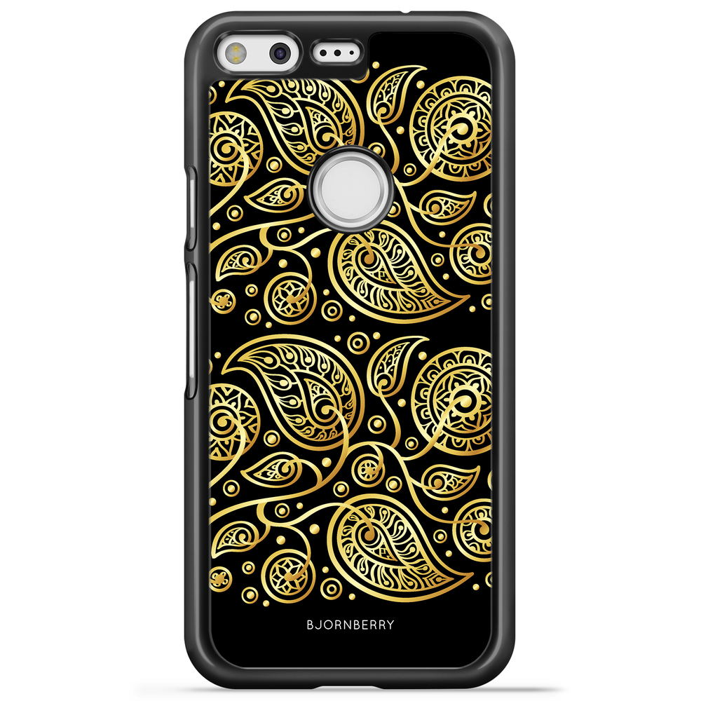 Google Pixel Case - Gold Flowers