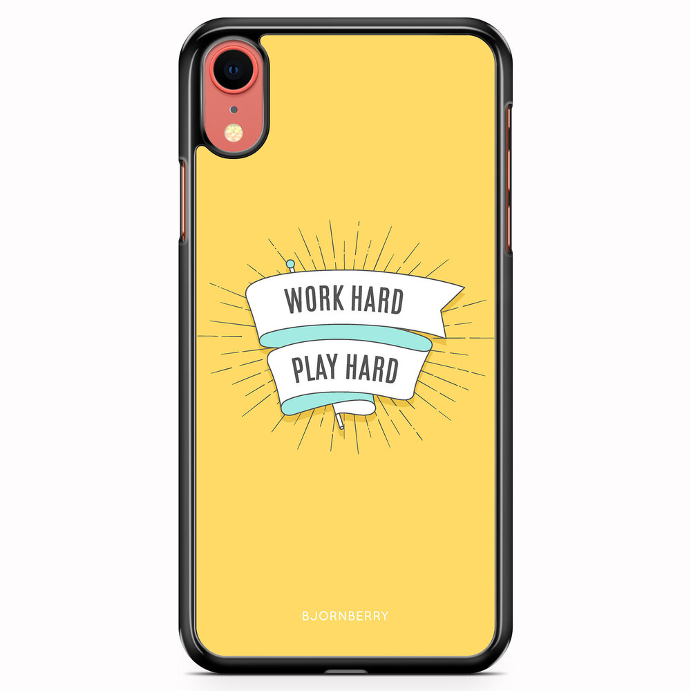 iPhone XR Case - Work hard play hard