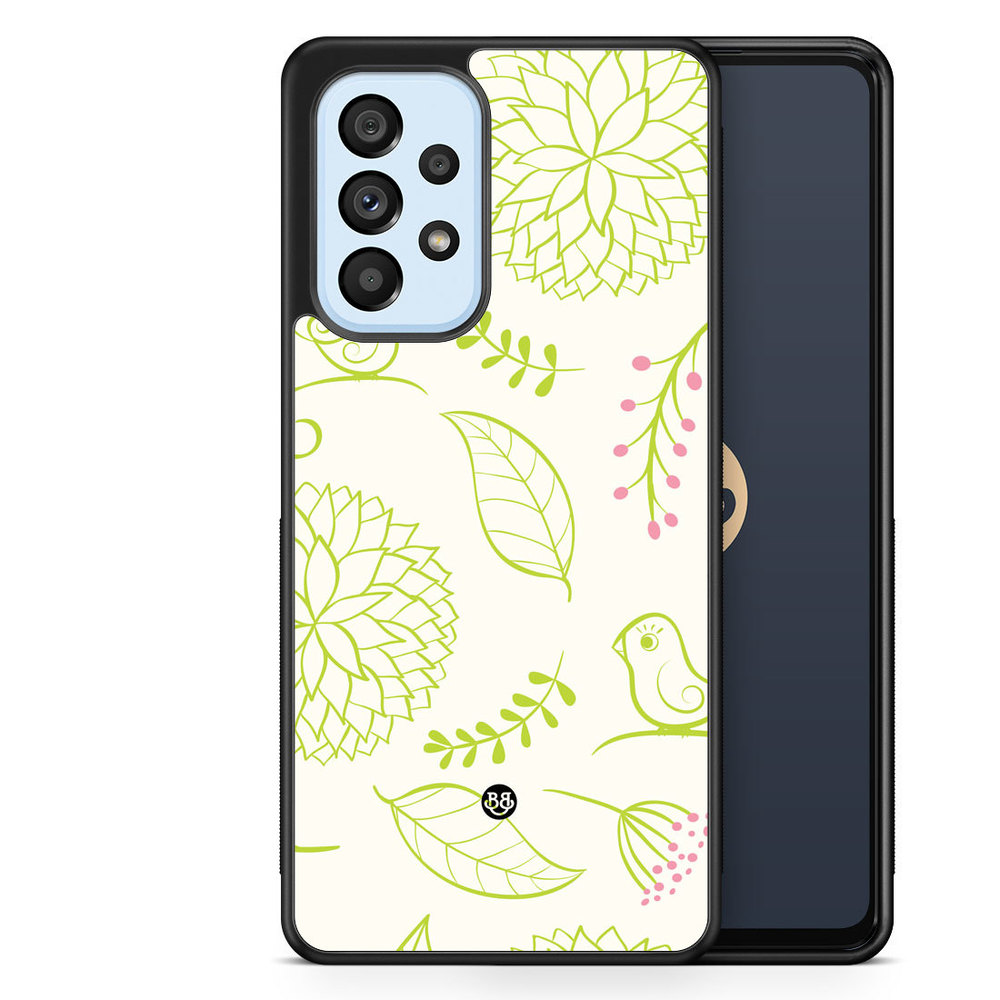 Samsung Galaxy A53 5G Case - Blomster Grön