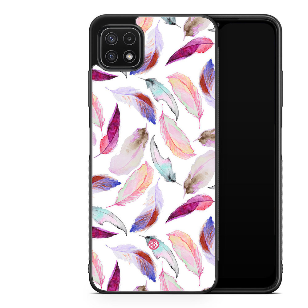 Samsung Galaxy A22 5G Case - Watercolor Feathers