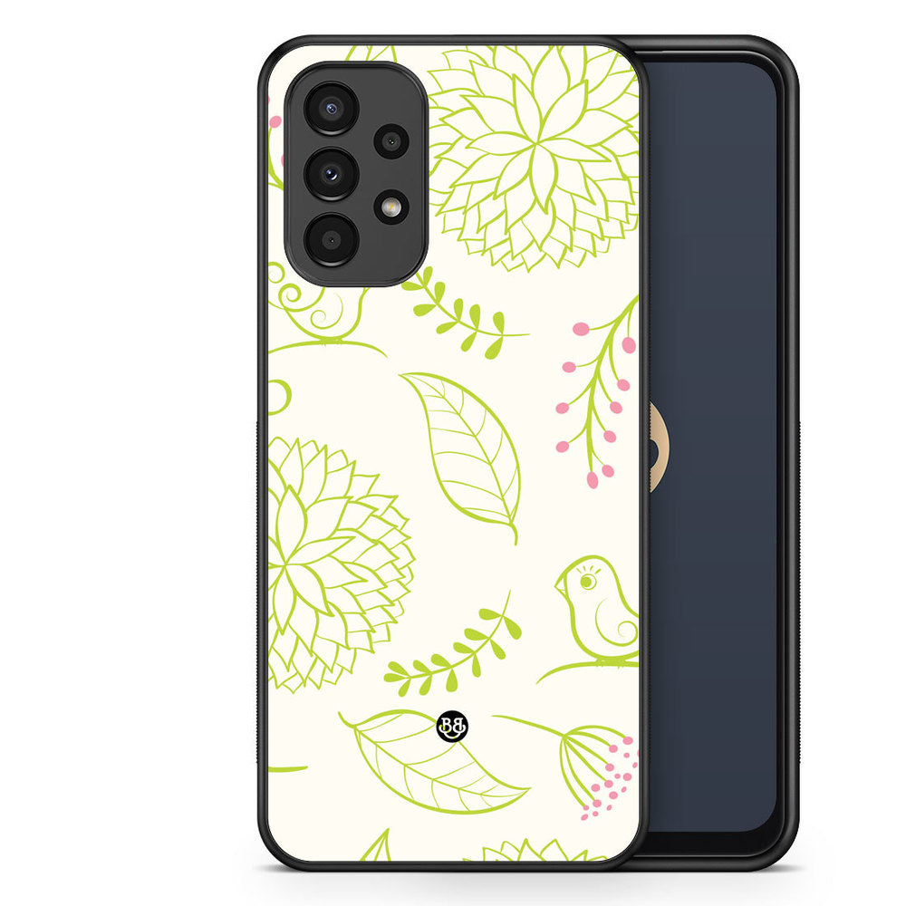 Samsung Galaxy A13 Case - Blomster Grön