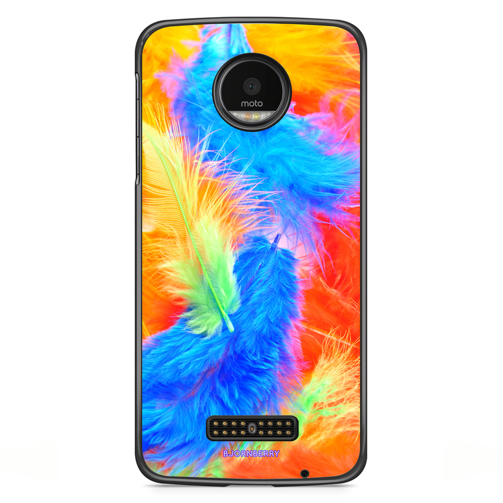 Moto Z2 Play Case - Easter Feathers