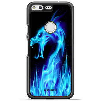 Google Pixel Case - Blue Flames Dragon