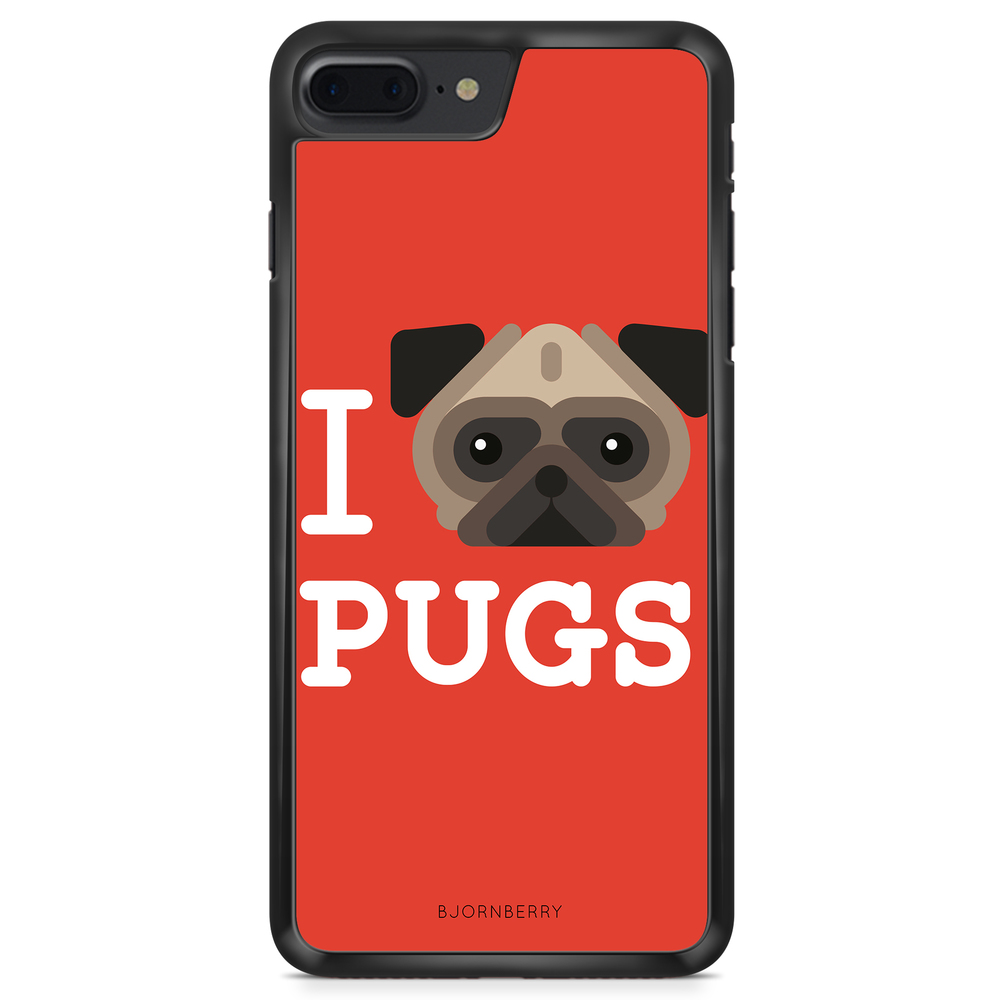 iPhone 8 Plus Case - I Love Pugs