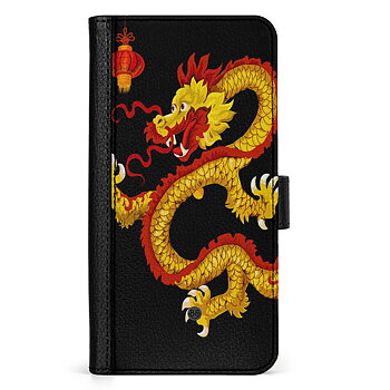 Sony Xperia 1 V Wallet Case - Yellow Dragon