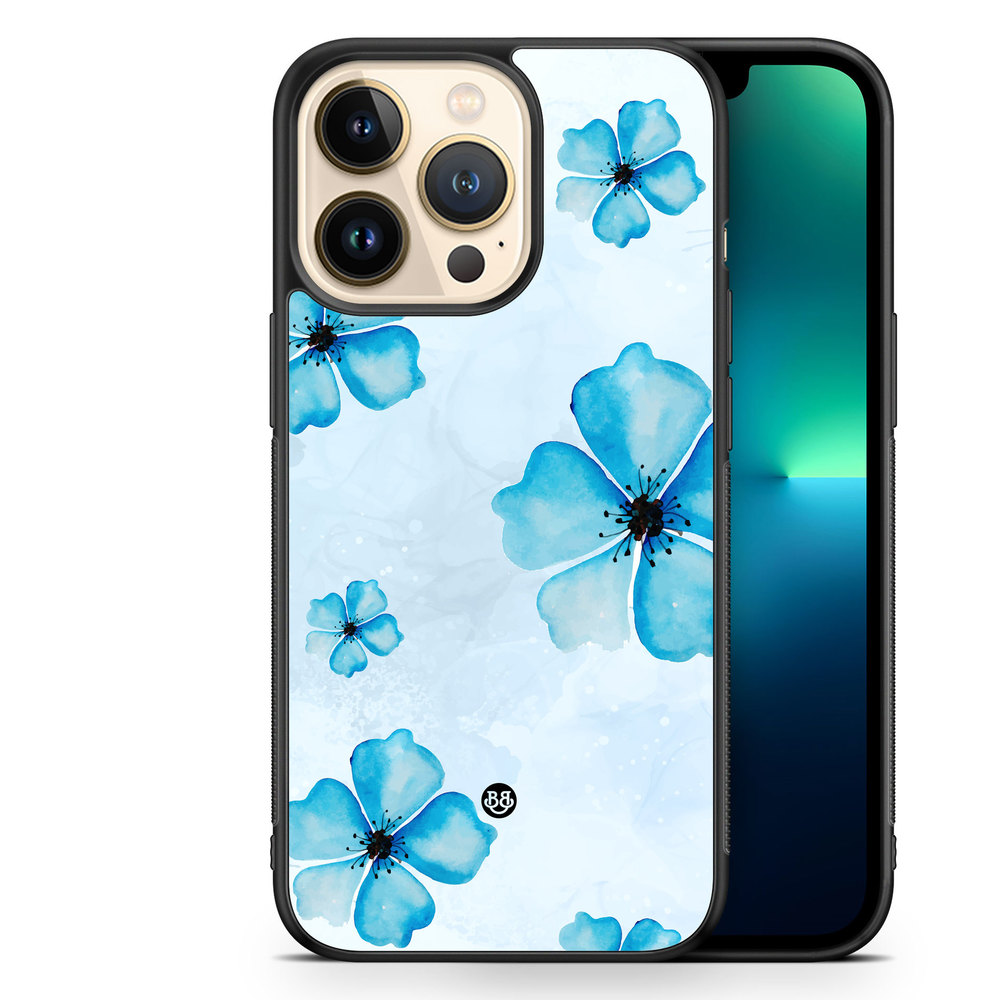 iPhone 13 Pro Case - WILD BLOOM - Blue Bloom