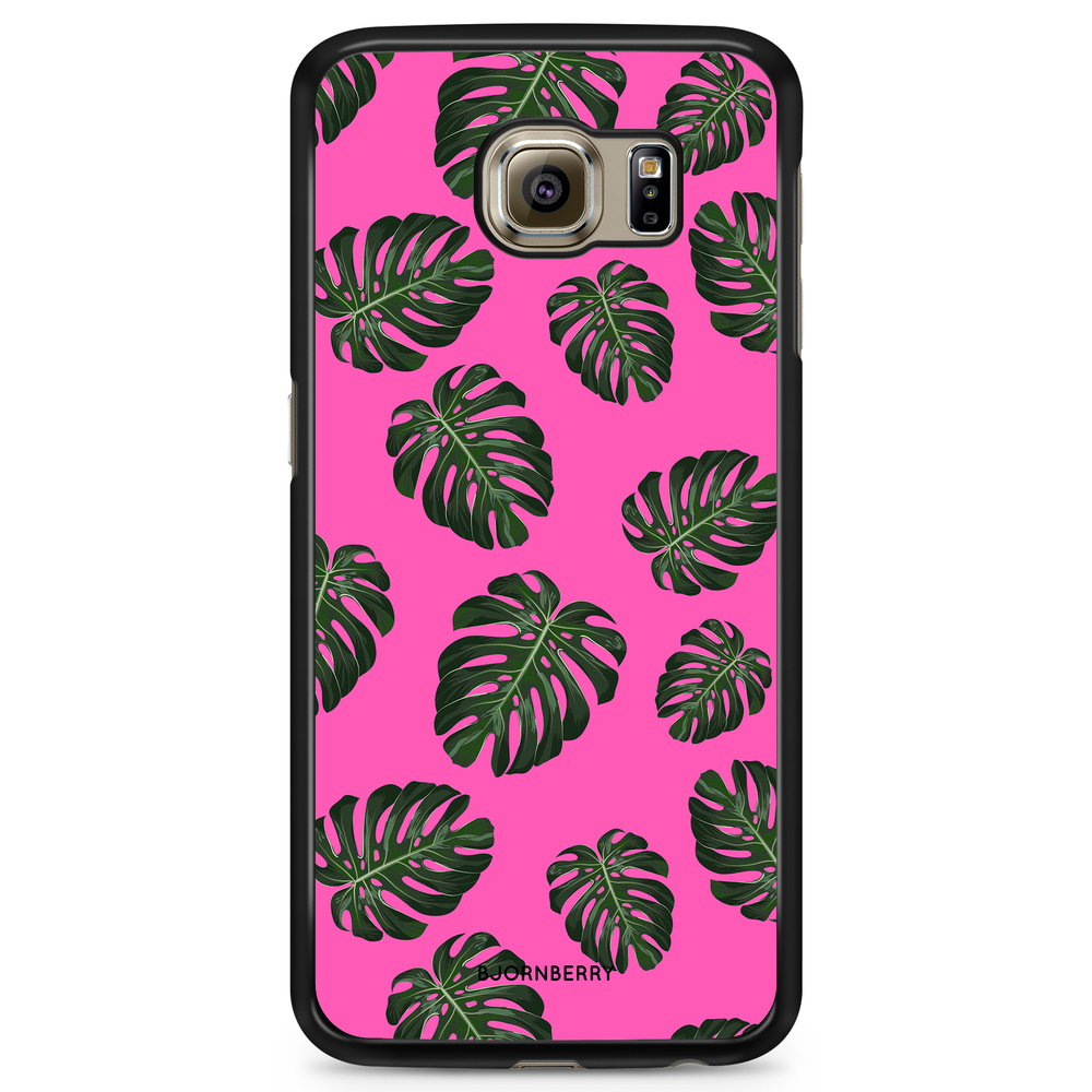 Samsung Galaxy S6 Edge+ Case - Monstera Pink