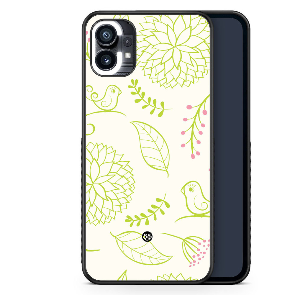 Nothing Phone (1) Case - Blomster Grön