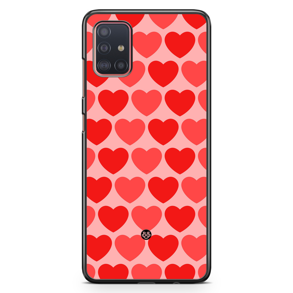 Samsung Galaxy A51 Case - Red Hearts