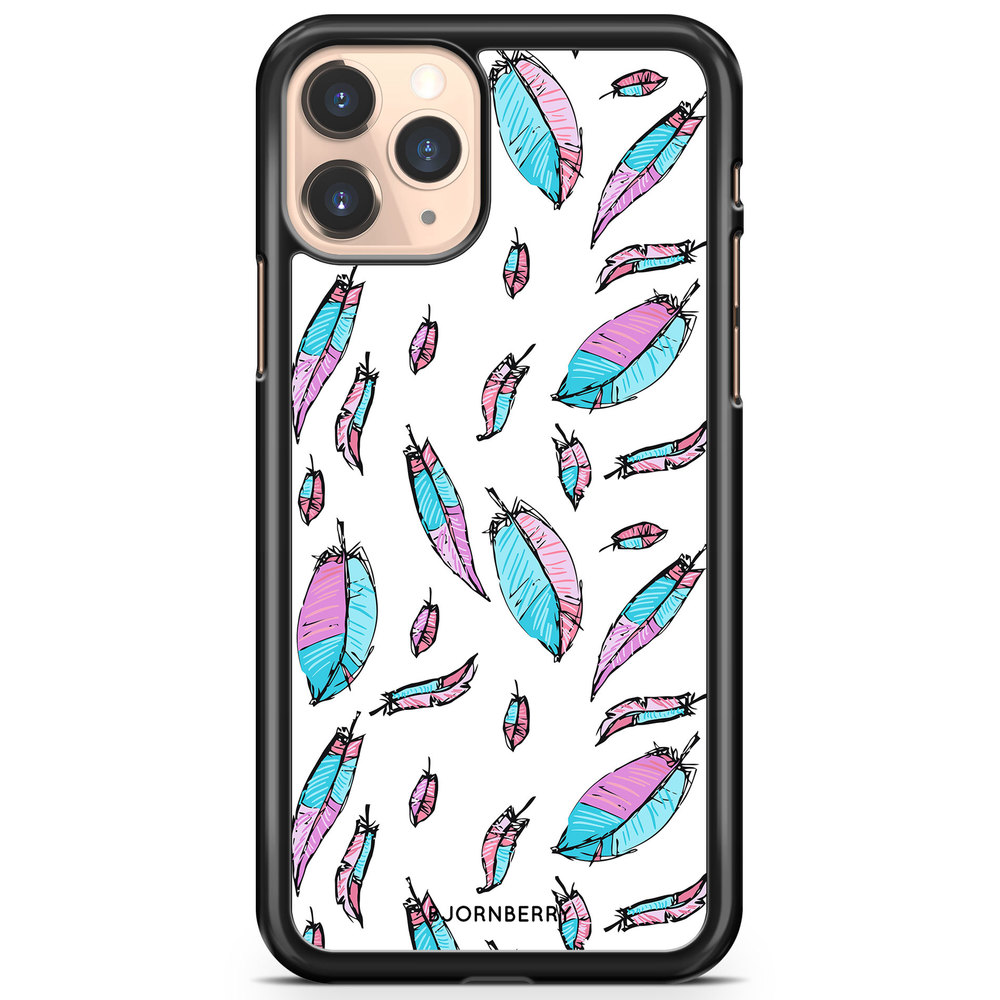 iPhone 11 Pro Max Case - Pink/Blue Feathers