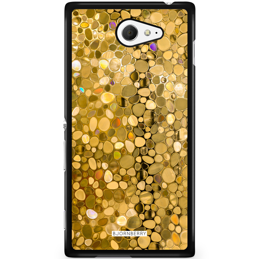 Sony Xperia M2 Aqua Case - Stained Glass Gold
