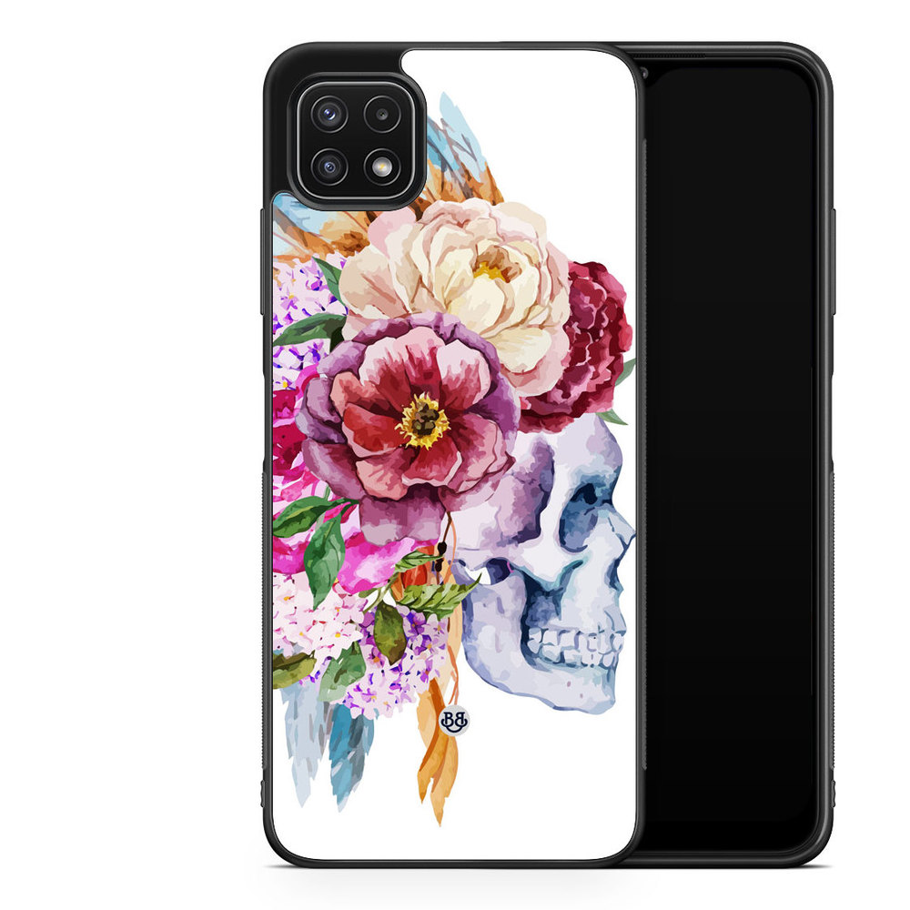Samsung Galaxy A22 5G Case - Skull & Flowers