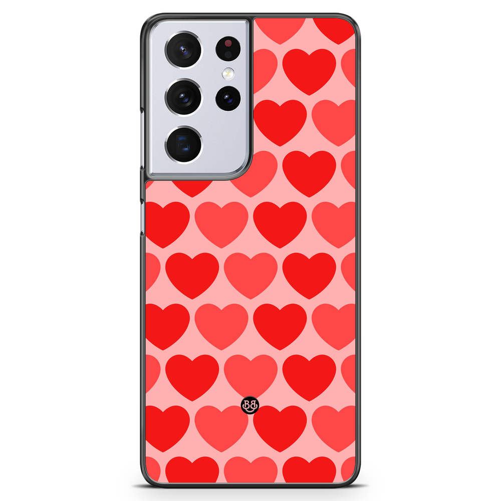 Samsung Galaxy S21 Ultra Case - Red Hearts