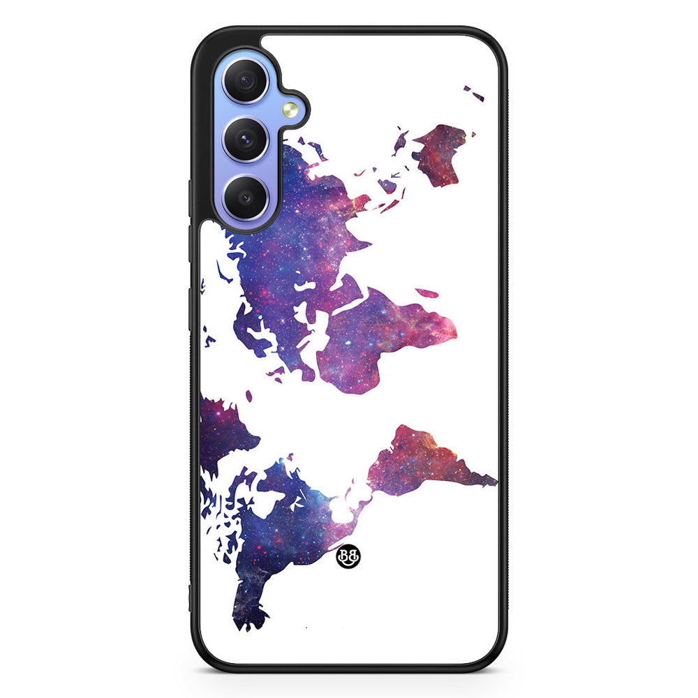 Samsung Galaxy A34 5G Case - World Map Space