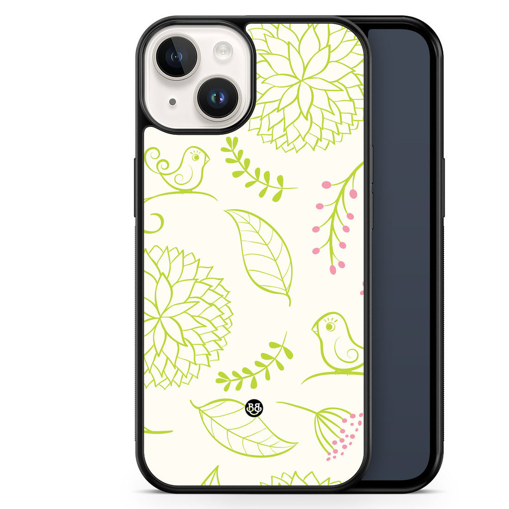iPhone 14 Case - Blomster Grön