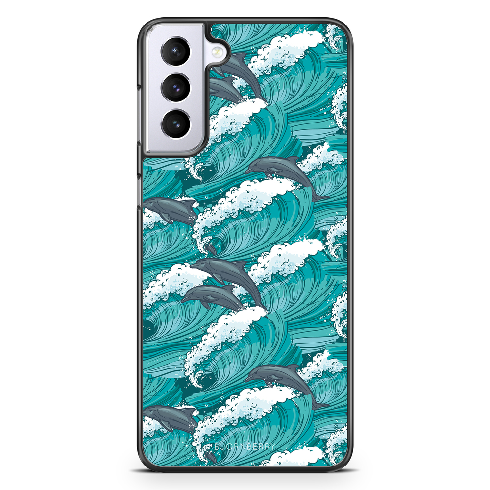 Samsung Galaxy S21 Plus Case - Waves And Dolphins