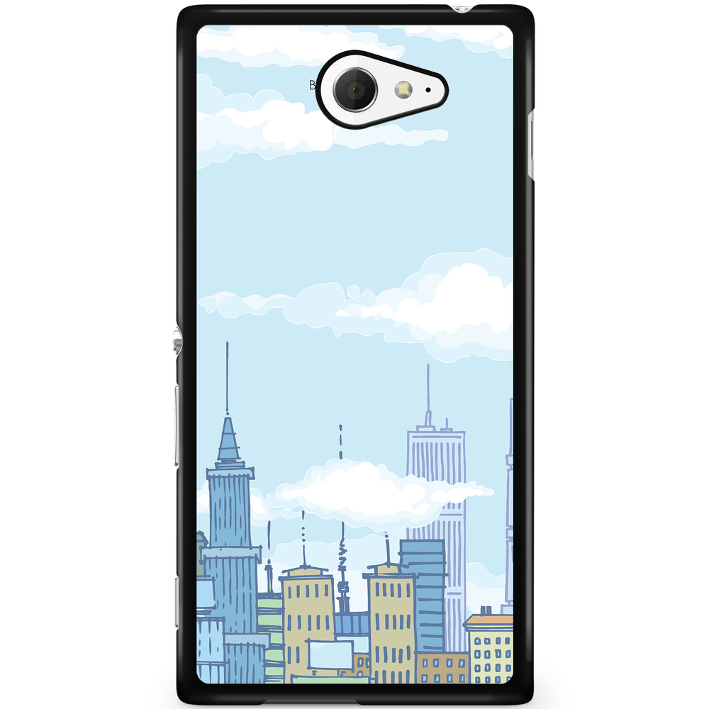 Sony Xperia M2 Aqua Case - Cartoon Skyline