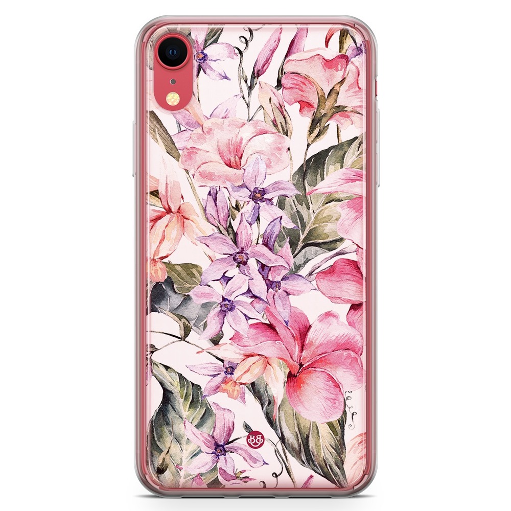 iPhone XR Fashion Skal - Vattenfärg Blommor