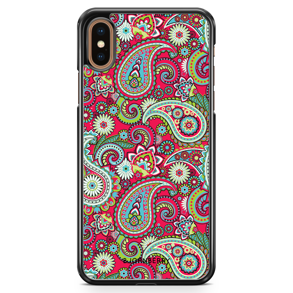 iPhone XS Max Case - Red Paisley