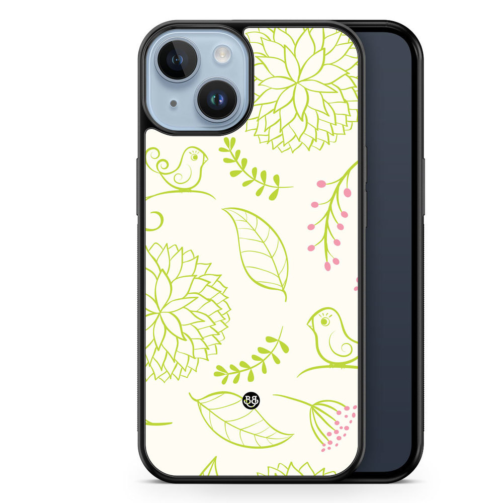 iPhone 14 Plus Case - Blomster Grön