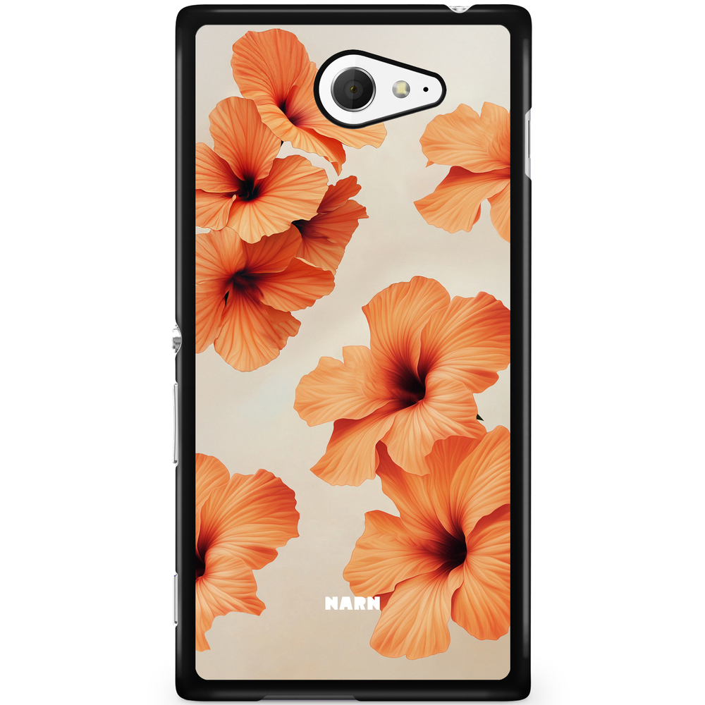 Sony Xperia M2 Aqua Case - Hibiscus Era - Papaya
