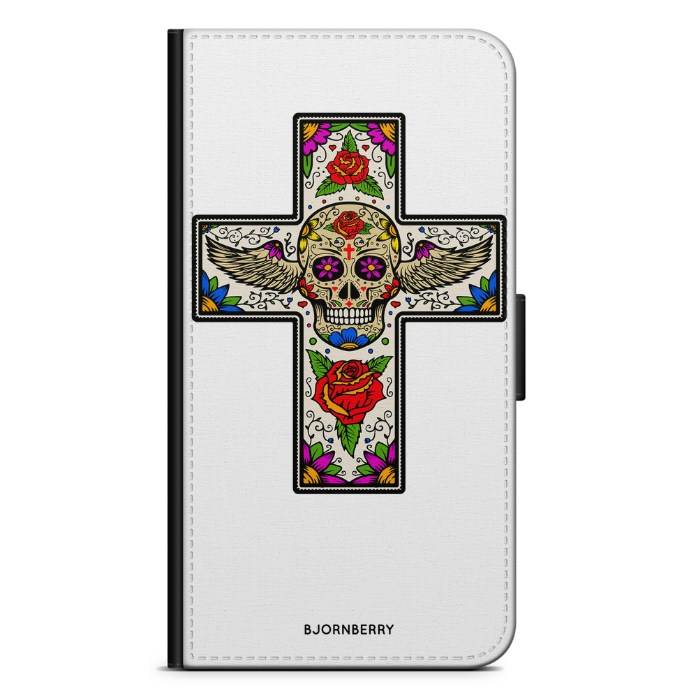 Huawei Mate 8 Wallet Case - Skull Cross