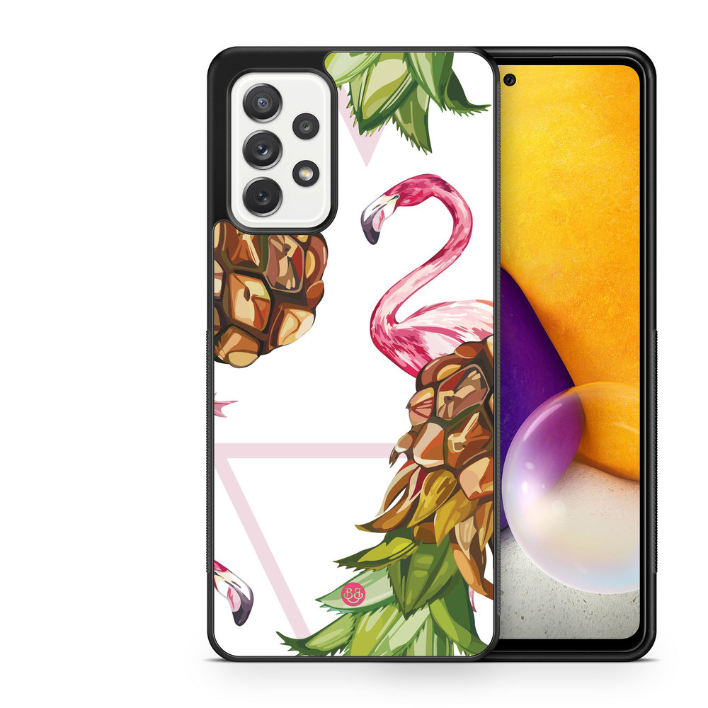 Samsung Galaxy A52/A52s 5G Case - Pineapple & Flamingo