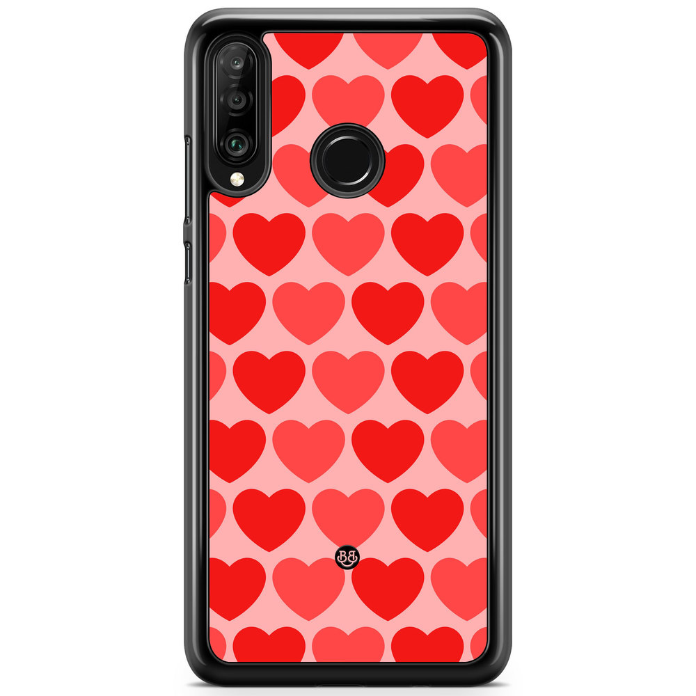 Huawei P30 Lite Case - Red Hearts
