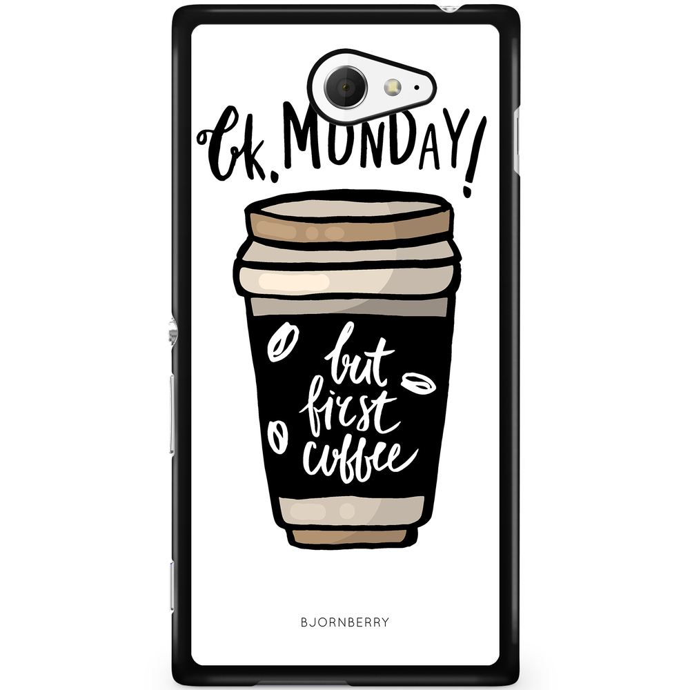 Sony Xperia M2 Aqua Case - But First Coffee