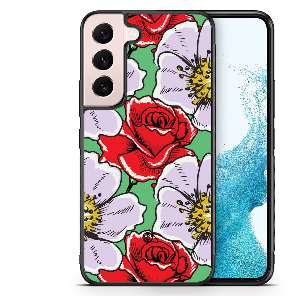 Samsung Galaxy S22 5G Case - Red & White Floral