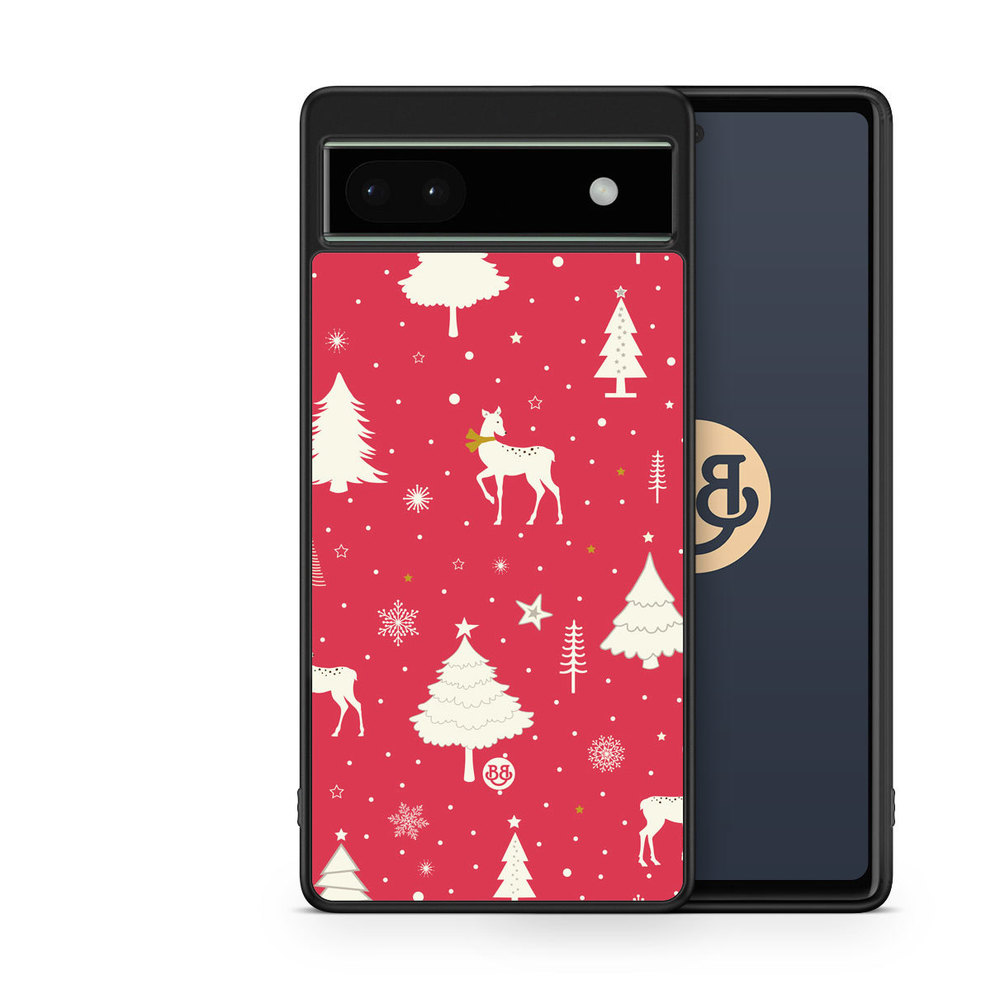 Google Pixel 6a Case - Red Christmas