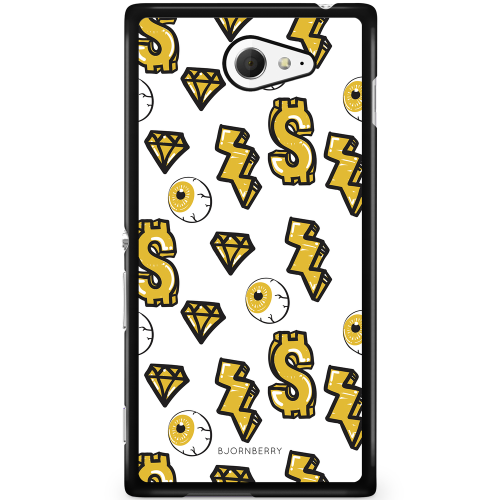 Sony Xperia M2 Aqua Case - Dollar Pattern