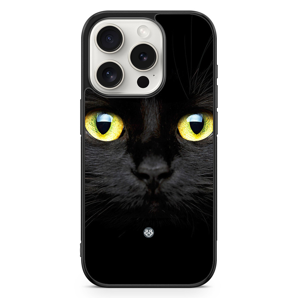iPhone 15 Pro Case - Black Cat Closeup