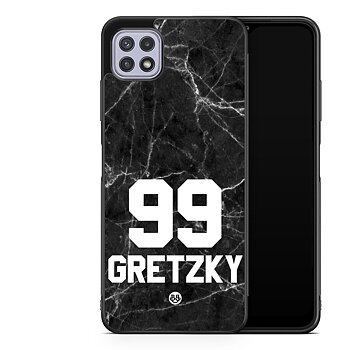 Samsung Galaxy A22 4G Custom Case - Black Marmor Number