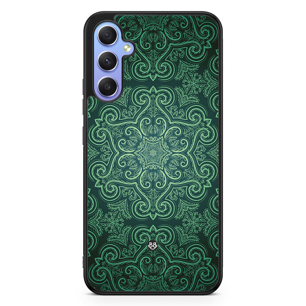 Samsung Galaxy A34 5G Case - Green Retro Pattern