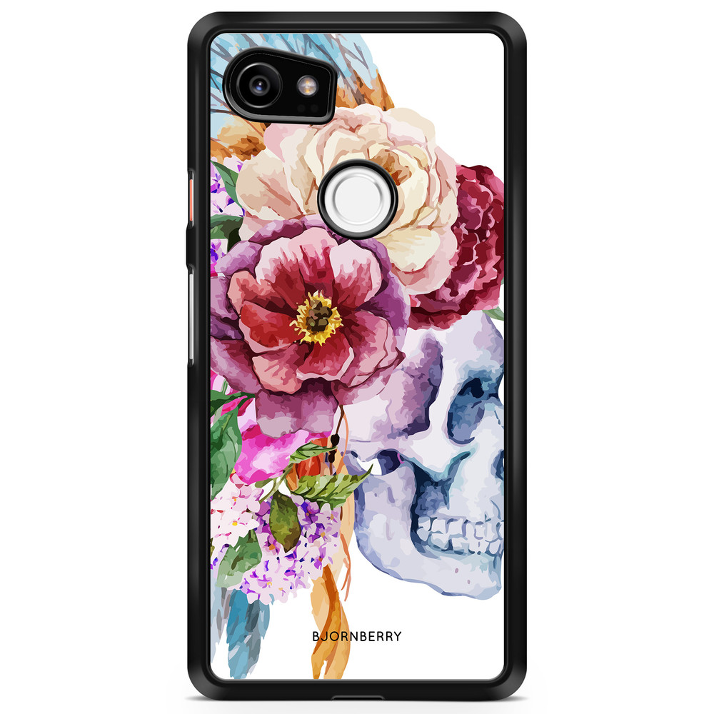 Google Pixel 2 XL Case - Skull & Flowers