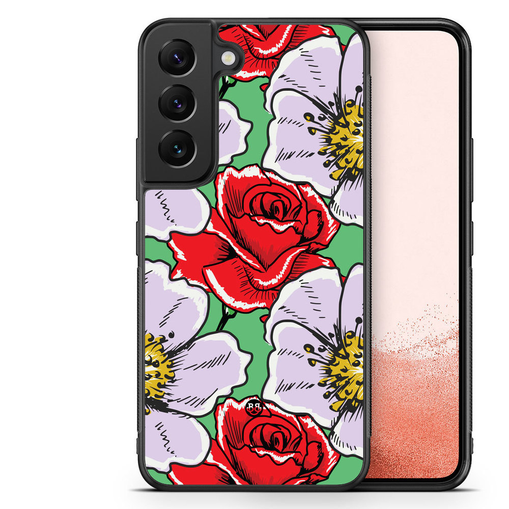 Samsung Galaxy S22 Plus 5G Case - Red & White Floral
