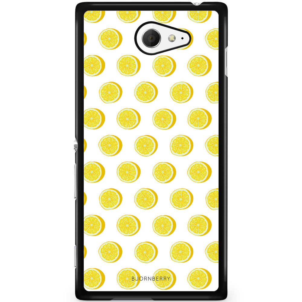 Sony Xperia M2 Aqua Case - Lemon Pattern