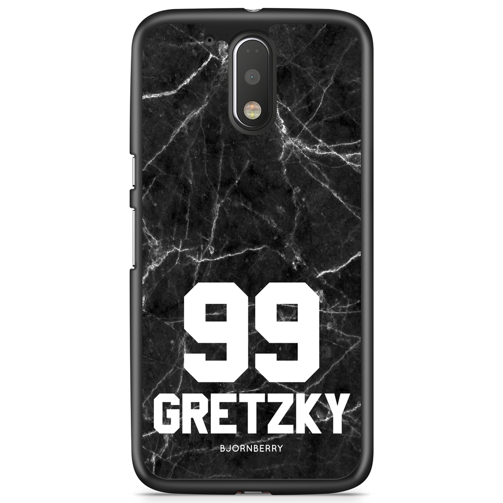 Moto G4/G4 Plus Case Custom - Black Marble Number
