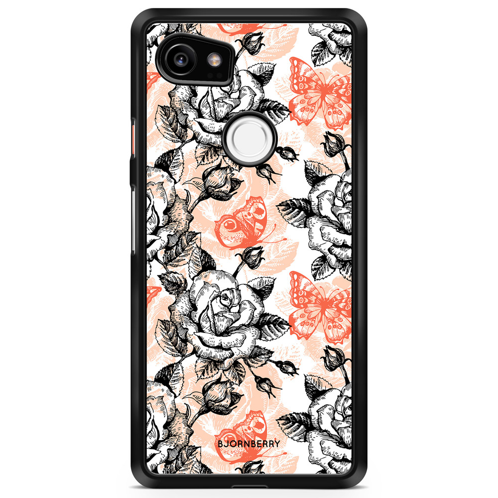Google Pixel 2 XL Case - Roses & Butterflies