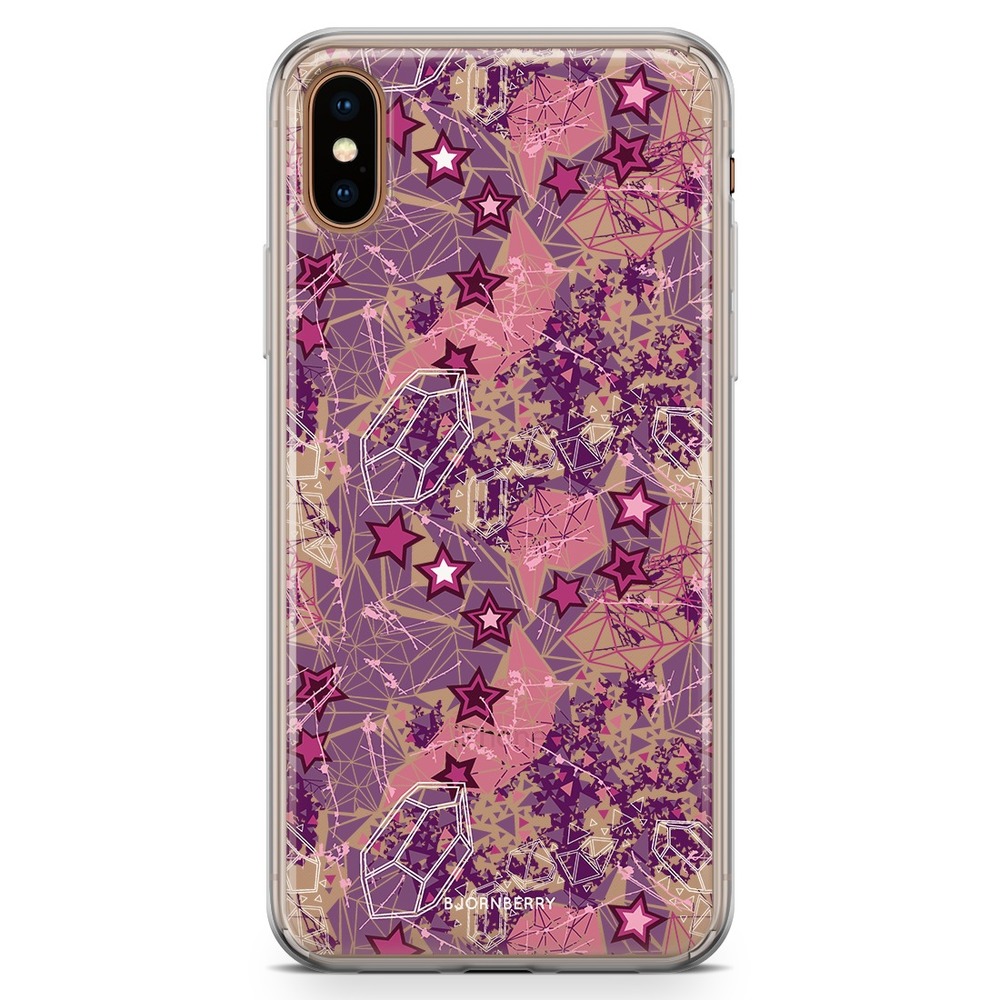 iPhone Xs Max Fashion Skal - Lila Stjärnor